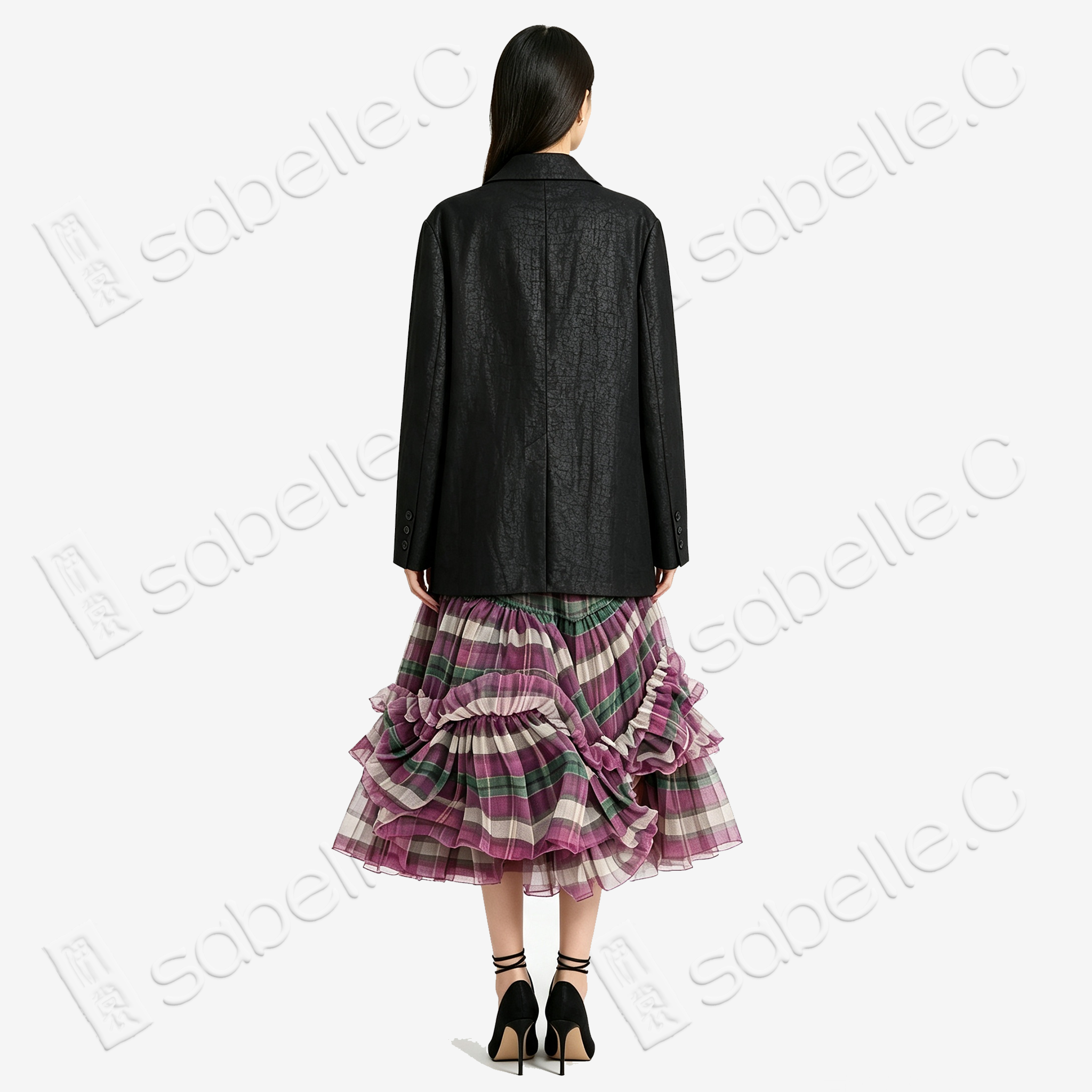 Crackle‑Texture Gambiered Canton Silk - 龜裂紋香雲紗西裝