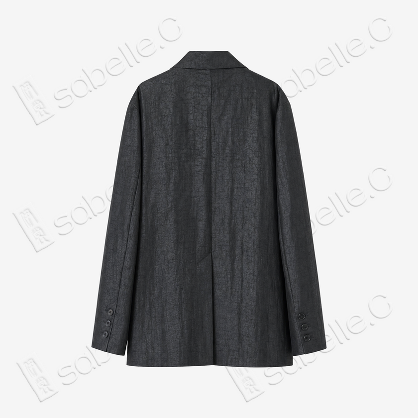 Crackle‑Texture Gambiered Canton Silk - 龜裂紋香雲紗西裝