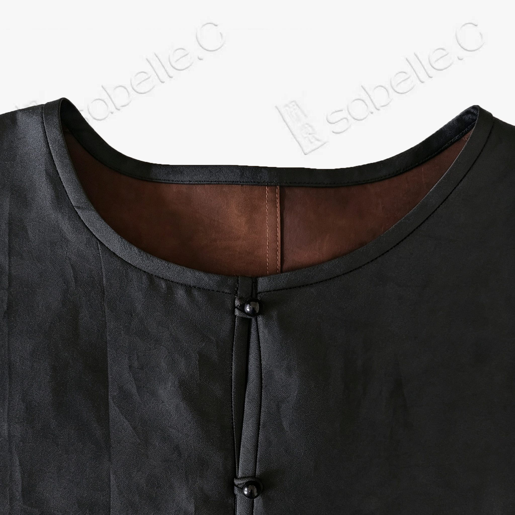 Heavy‑Satin Gambiered Canton Silk Short Jacket - 皮子料重磅香雲紗短外套