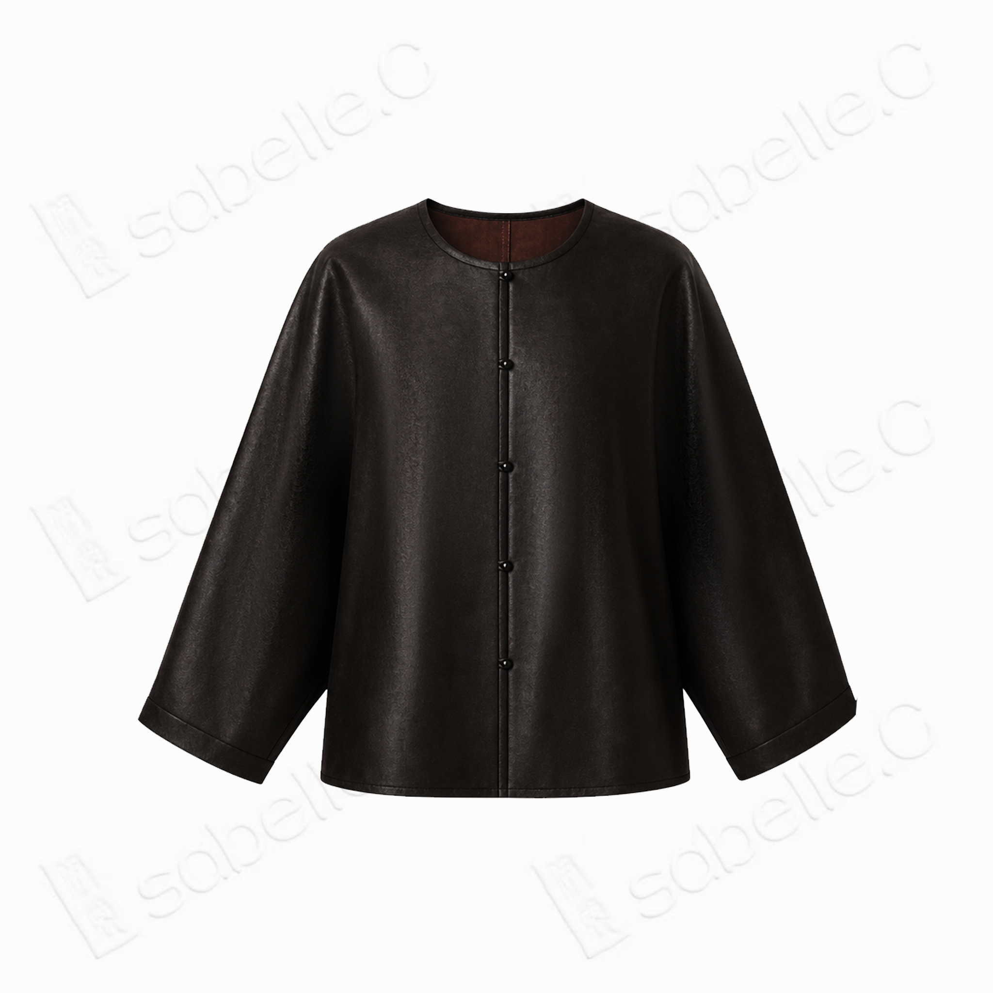 Heavy‑Satin Gambiered Canton Silk Short Jacket - 皮子料重磅香雲紗短外套