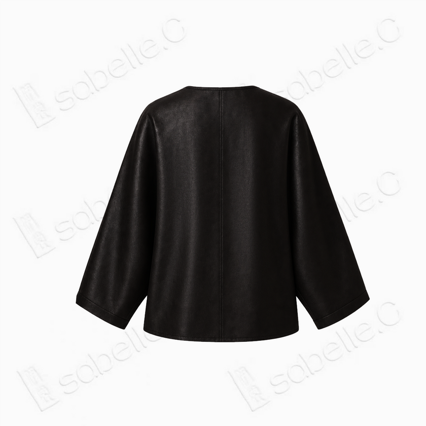 Heavy‑Satin Gambiered Canton Silk Short Jacket - 皮子料重磅香雲紗短外套
