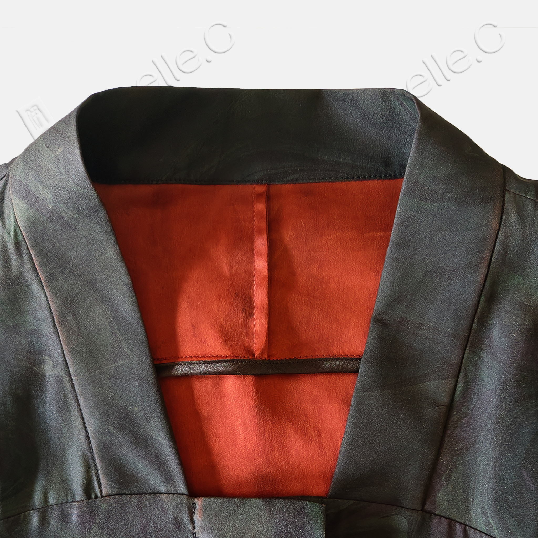 Heavy‑Satin Gambiered Canton Silk Outerwear - 皮子料重緞香雲紗外套