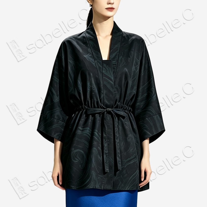 Heavy‑Satin Gambiered Canton Silk Outerwear - 皮子料重緞香雲紗外套