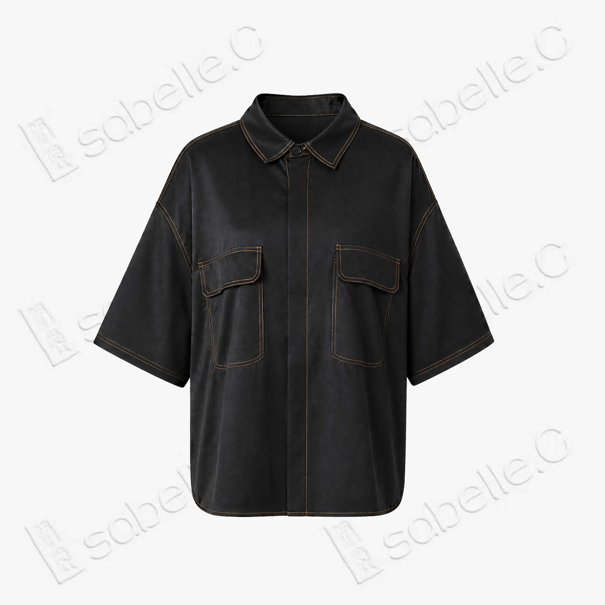 Heavy‑Weight Gambiered Canton Silk Shirt - 重磅皮子料香雲紗襯衫