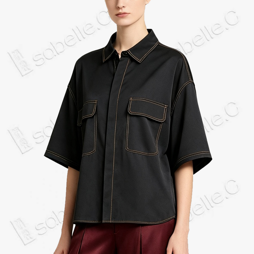 Heavy‑Weight Gambiered Canton Silk Shirt - 重磅皮子料香雲紗襯衫
