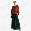 Floral Gambiered Canton Silk Jacket - 香雲紗外套