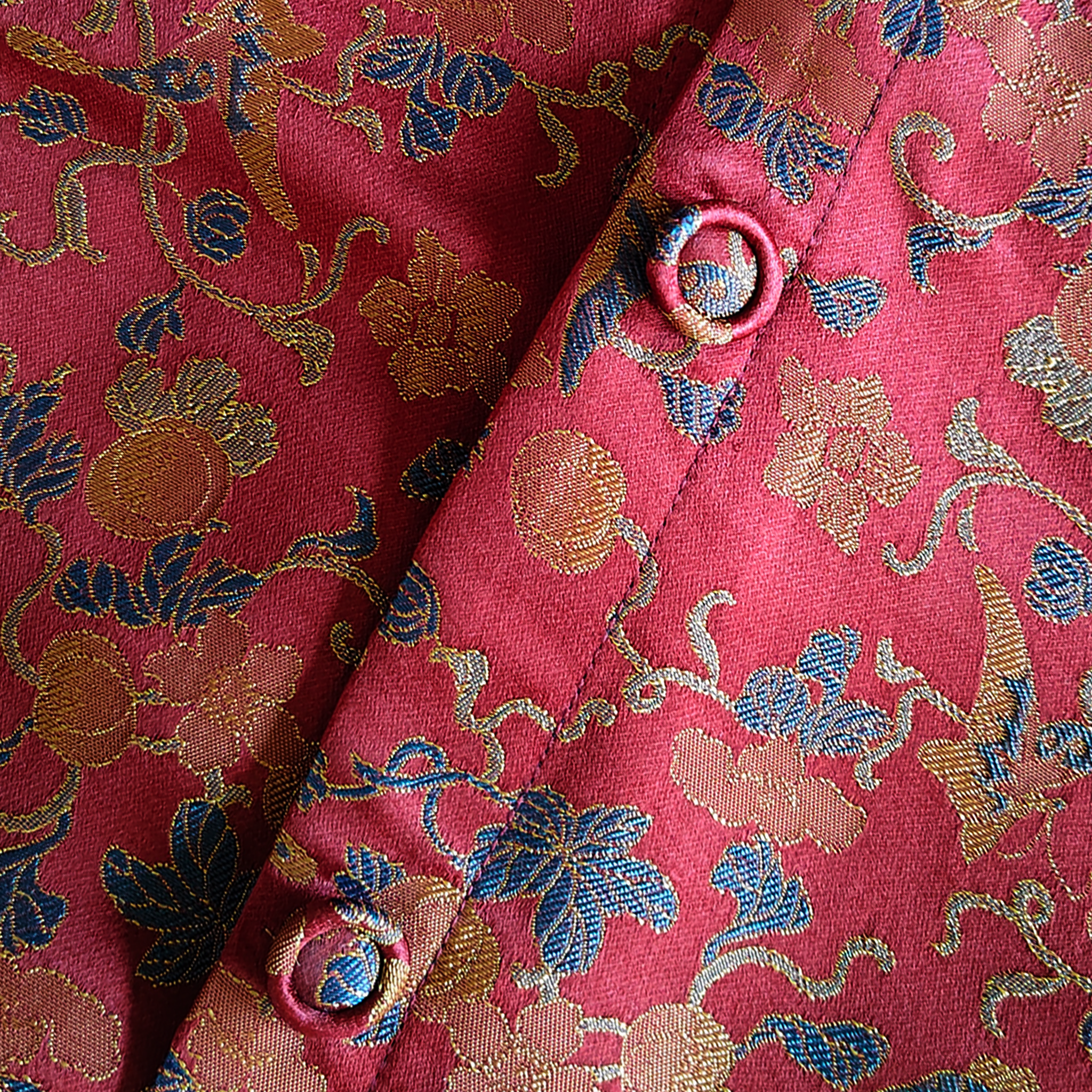 Floral Gambiered Canton Silk Jacket - 香雲紗外套