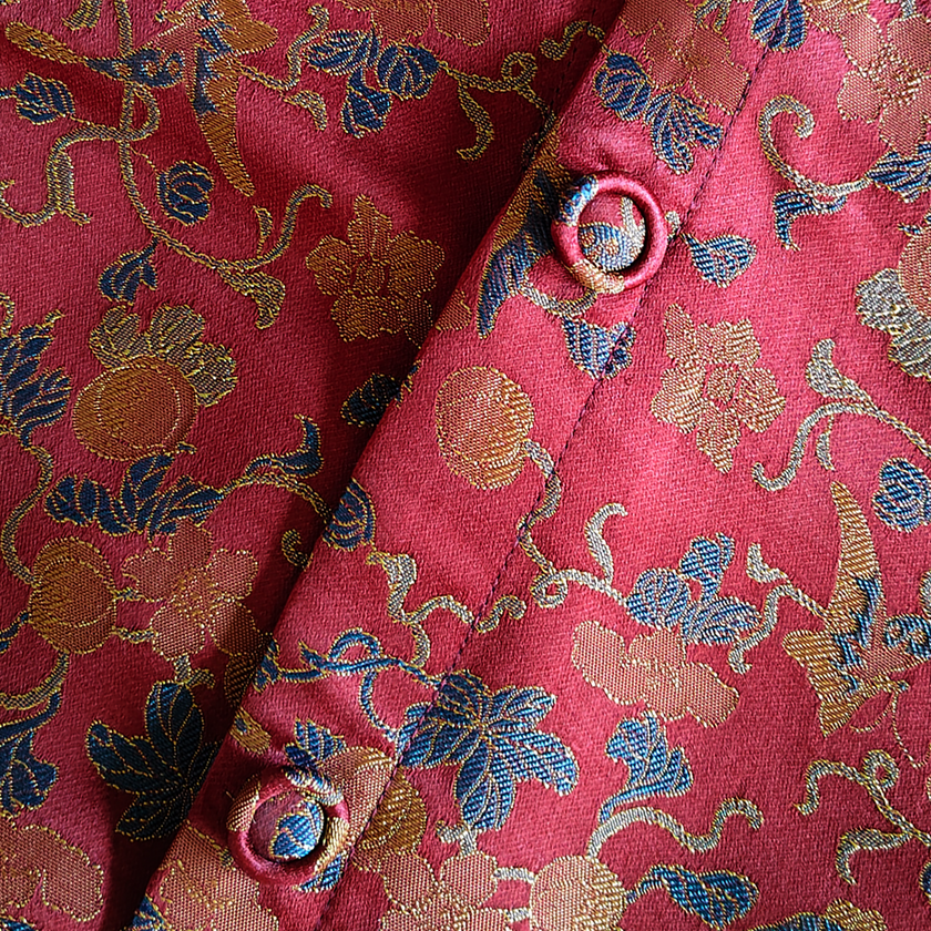 Floral Gambiered Canton Silk Jacket - 香雲紗外套