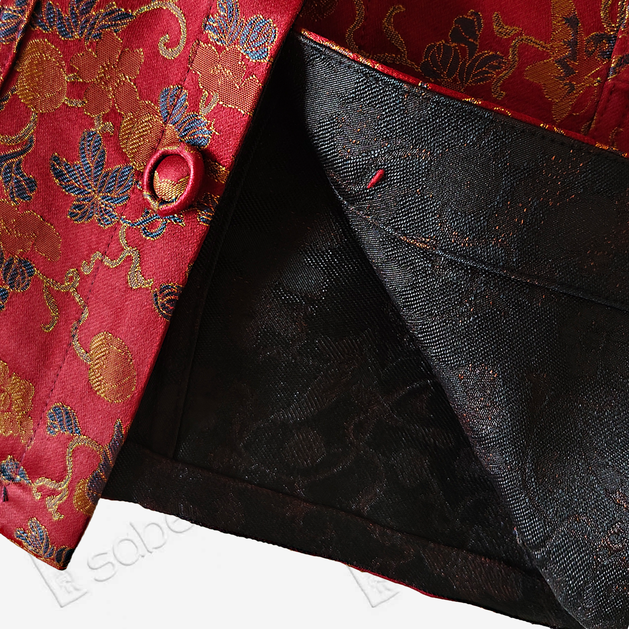Floral Gambiered Canton Silk Jacket - 香雲紗外套