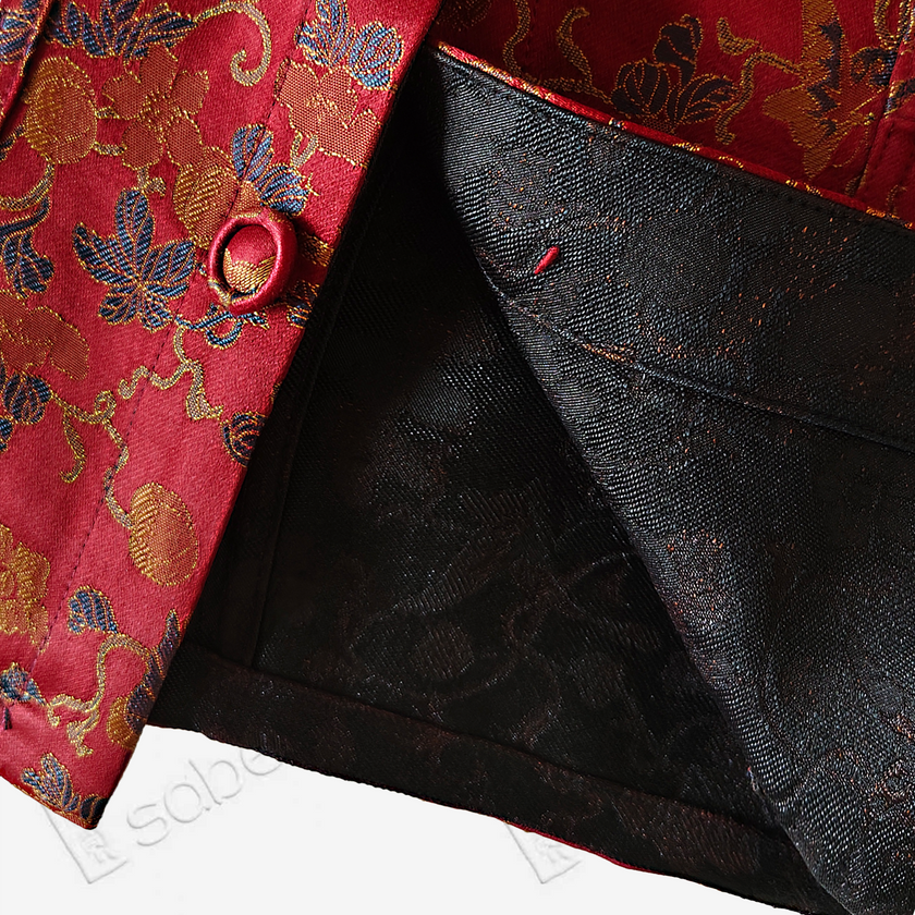 Floral Gambiered Canton Silk Jacket - 香雲紗外套