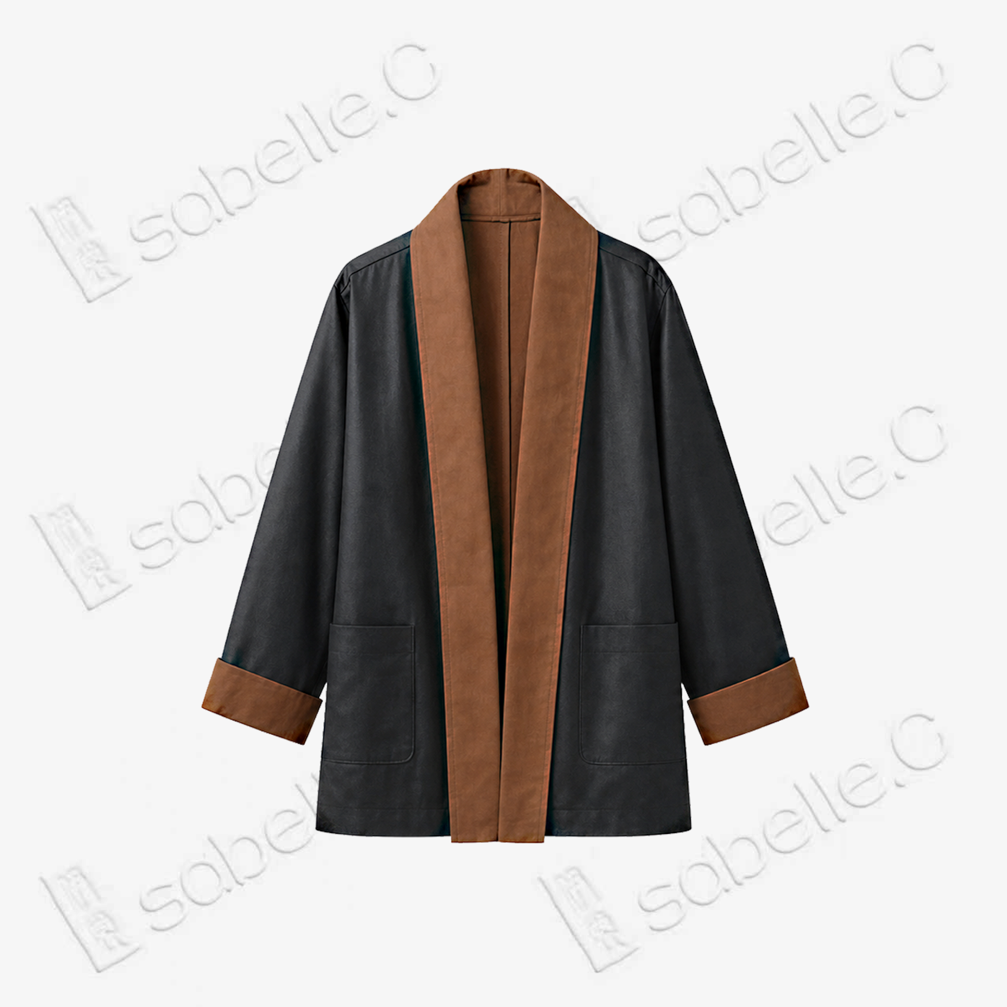 Contrast‑Trim Gambiered Canton Silk Open‑Front Jacket - 皮子料重磅香雲紗開襟外套