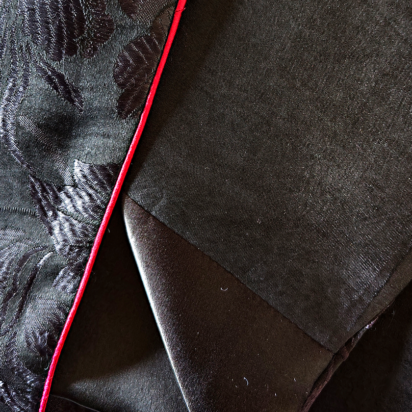 Vintage Silk‑Satin Jacquard Blazer - 真絲老緞外套
