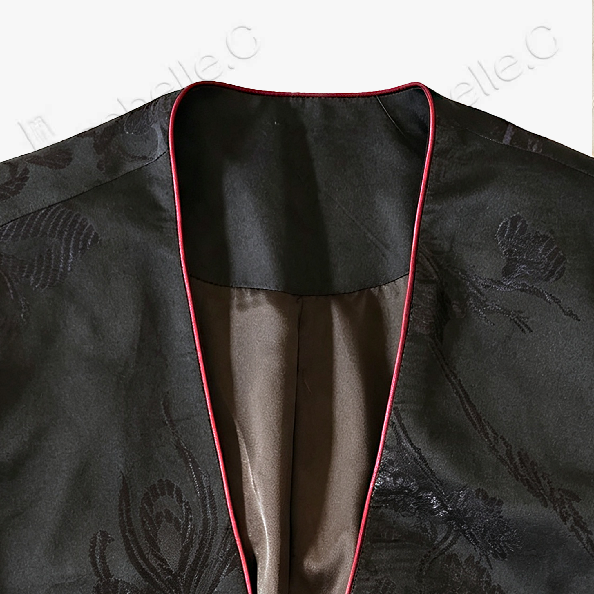 Vintage Silk‑Satin Jacquard Blazer - 真絲老緞外套