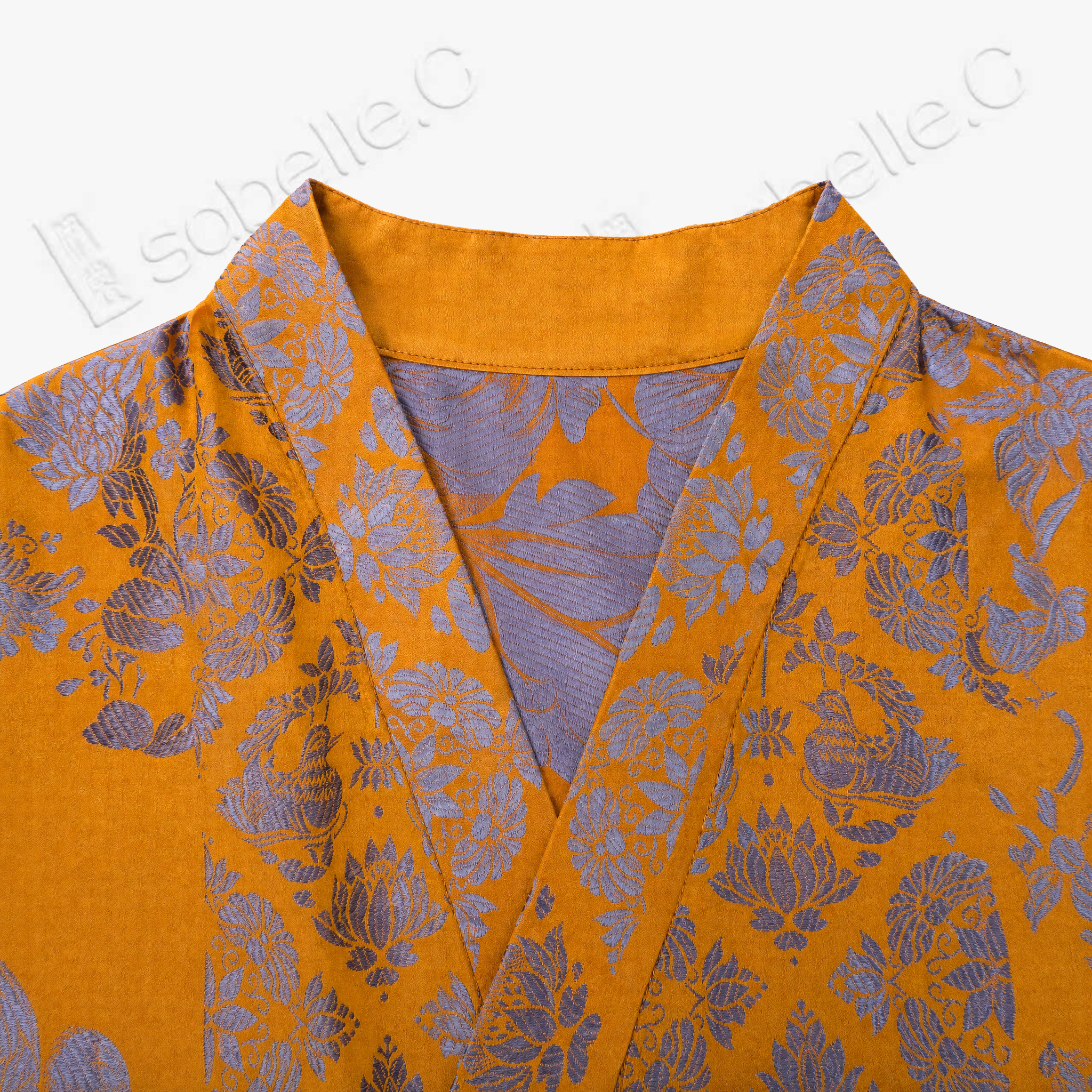 Vintage Silk Cross-collar Outerwear - 古董老緞襯衫外套