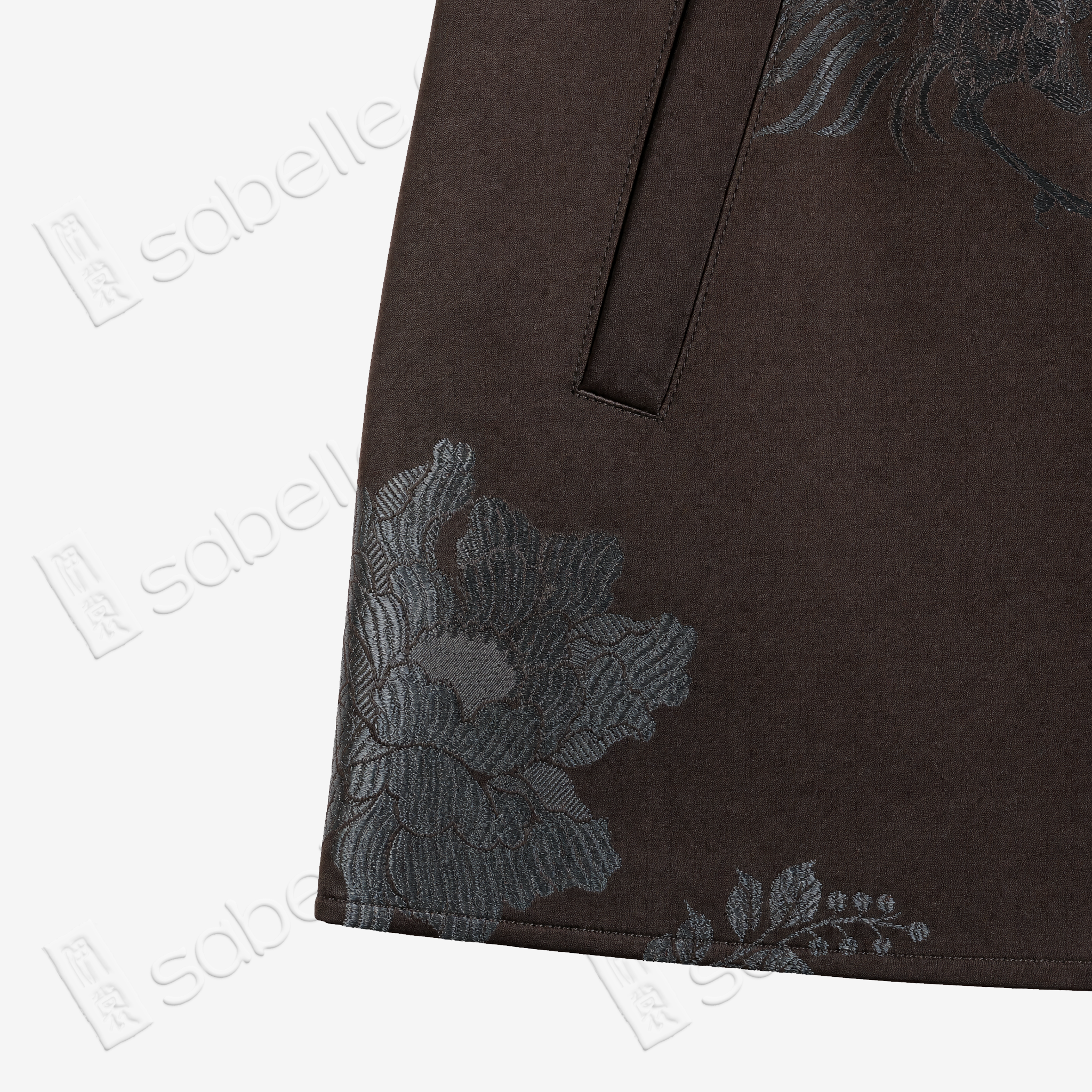 Vintage Silk‑Satin Jacket - 古董真絲老緞鳳紋收腰外套