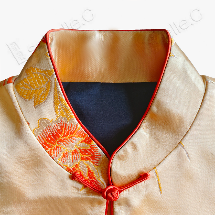 Vintage Silk‑Satin Jacquard Blazer - 真絲老緞外套