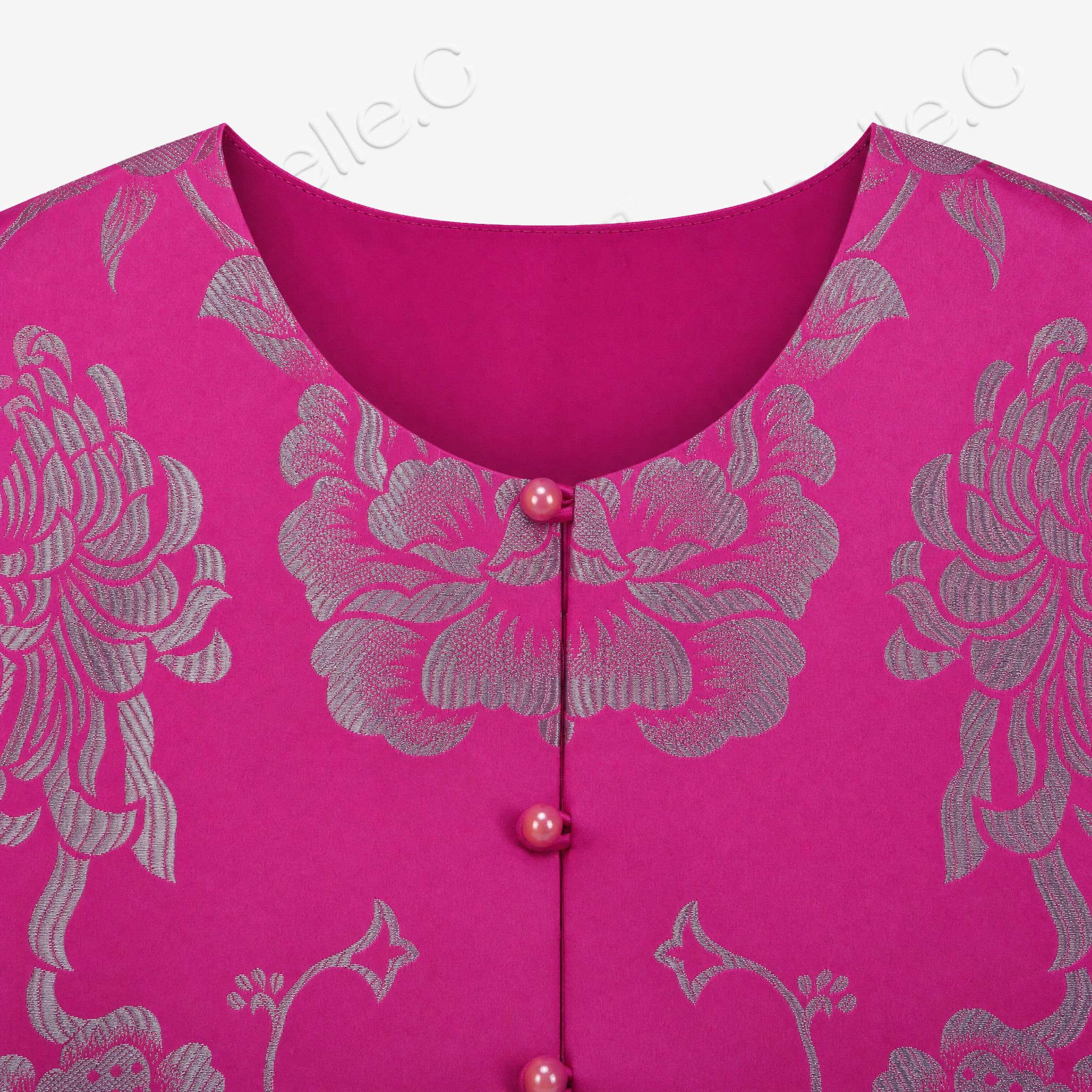 Vintage Silk‑Satin Jacquard Blazer - 真絲老緞外套