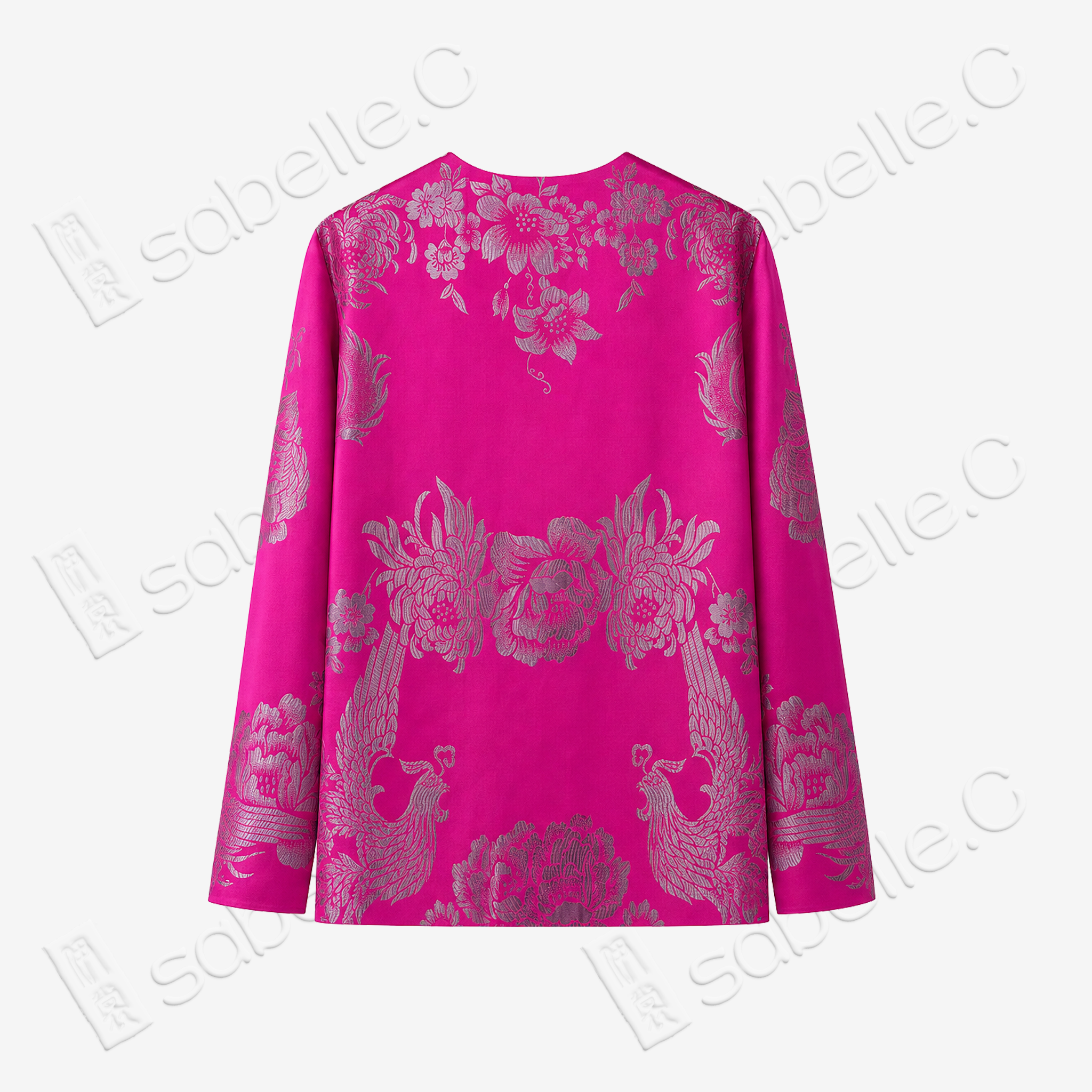 Vintage Silk‑Satin Jacquard Blazer - 真絲老緞外套