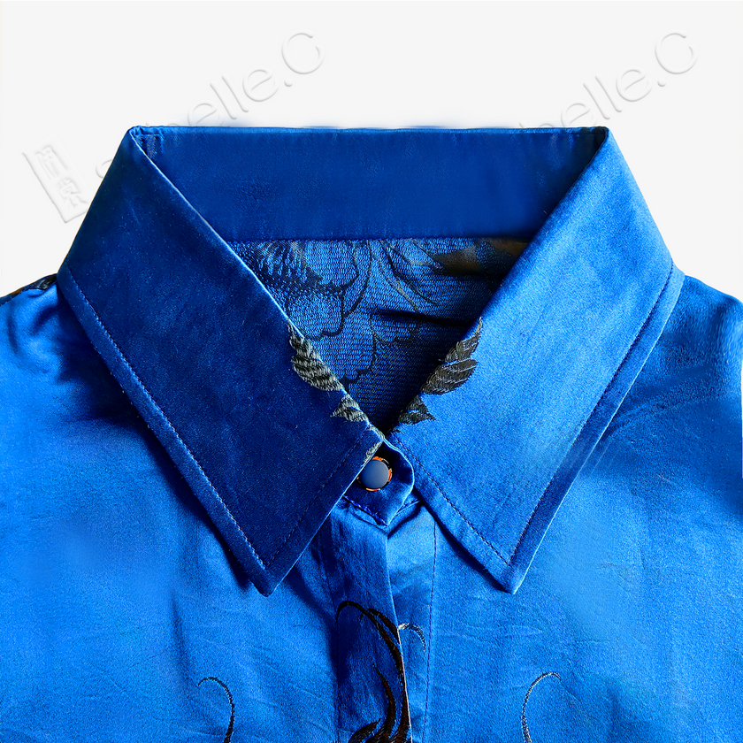 Vintage Silk‑Satin Jacquard Two‑Piece Set - 真絲老緞短褲套裝
