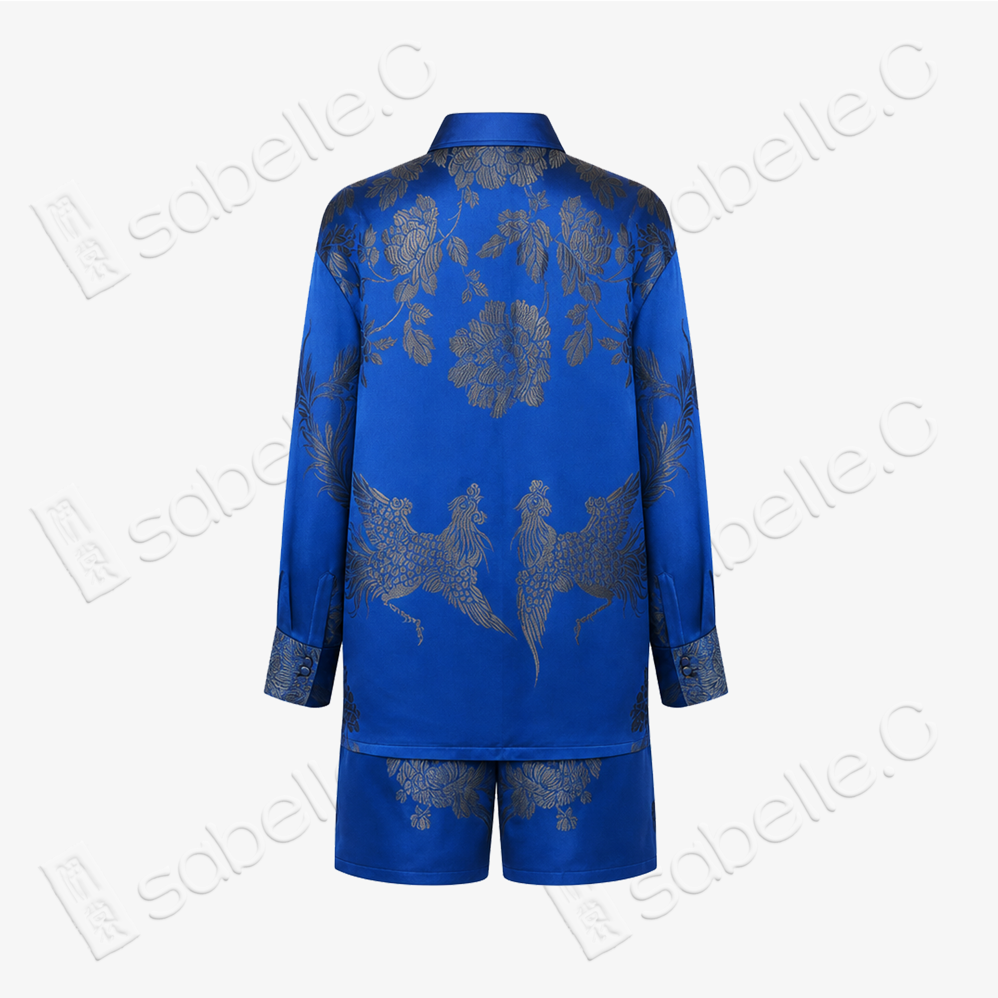 Vintage Silk‑Satin Jacquard Two‑Piece Set - 真絲老緞短褲套裝