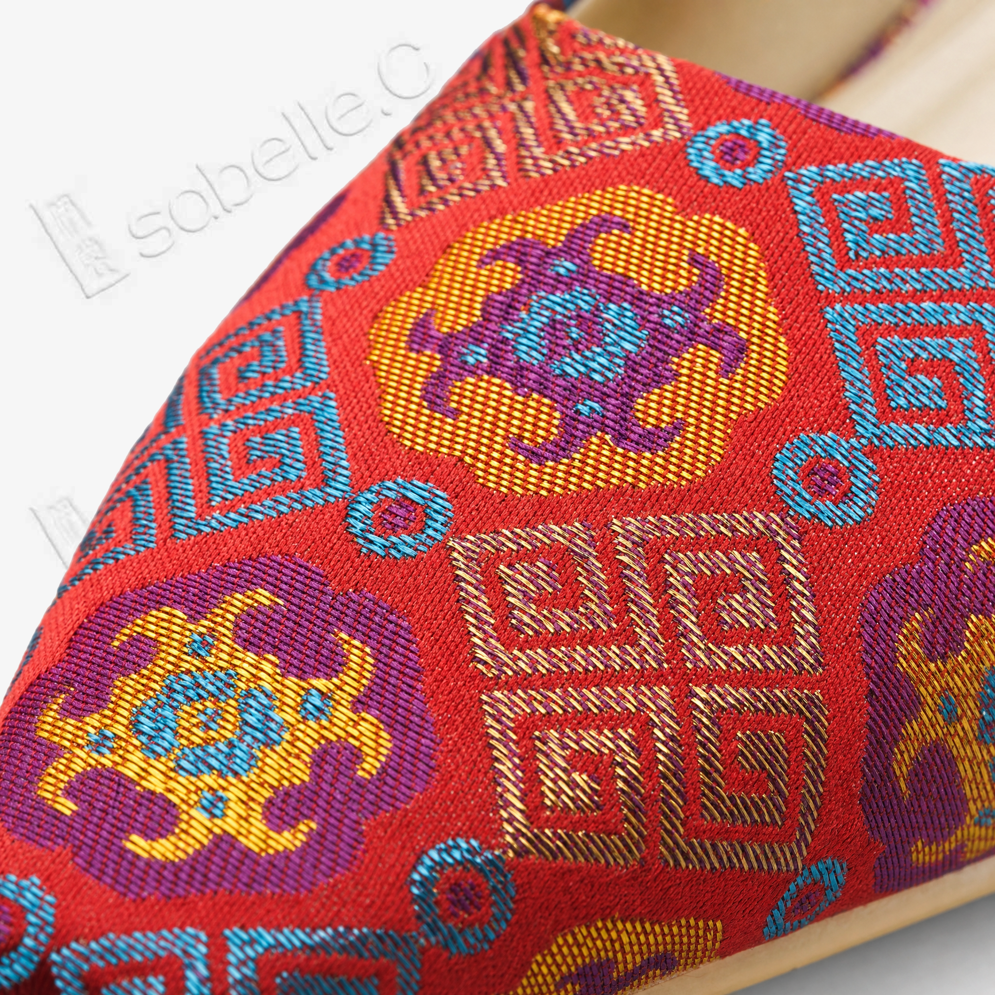 Bao‑Xiang Song Brocade Sling‑Back Heels - 宋錦寶相花高跟鞋