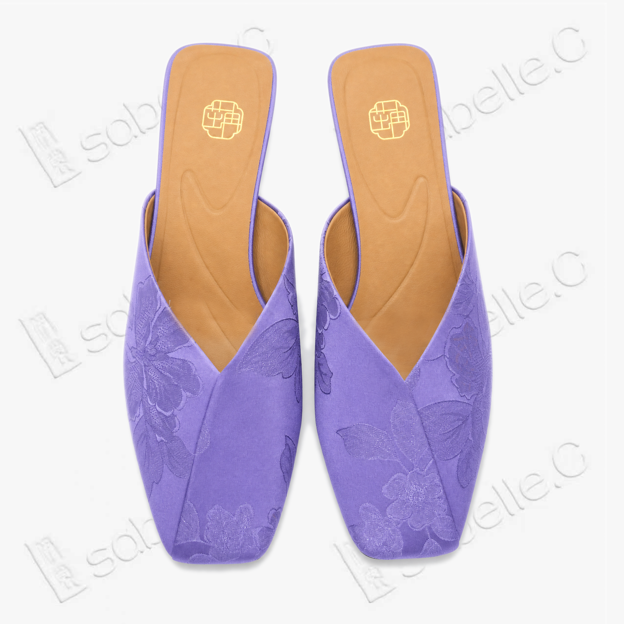 Gambiered Canton Silk Mules - 香雲紗穆勒鞋
