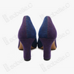 Crackled-Texture Gambiered Canton Silk Block‑Heel Shooties - 龜裂紋香雲紗粗跟踝鞋