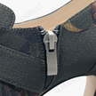 Lambskin & Gambiered Canton Silk Buckle Shooties 香雲紗拼小羊皮尖頭塔扣短踝鞋