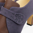 Crackled‑Texture Gambiered Canton Silk Buckle Shooties - 香雲紗短踝鞋