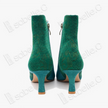 Gambiered Canton Silk Heel Ankle Boots - 香雲紗尖頭短靴