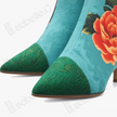 Gambiered Canton Silk Heel Ankle Boots - 香雲紗尖頭短靴