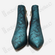 Gambiered Canton Silk Heel Ankle Boots - 香雲紗尖頭短靴