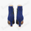 Gambiered Canton Silk Heel Ankle Boots - 香雲紗尖頭短靴