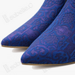 Gambiered Canton Silk Heel Ankle Boots - 香雲紗尖頭短靴