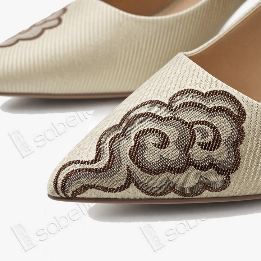 Gambiered Canton Silk Heels -  香雲紗尖頭高跟鞋