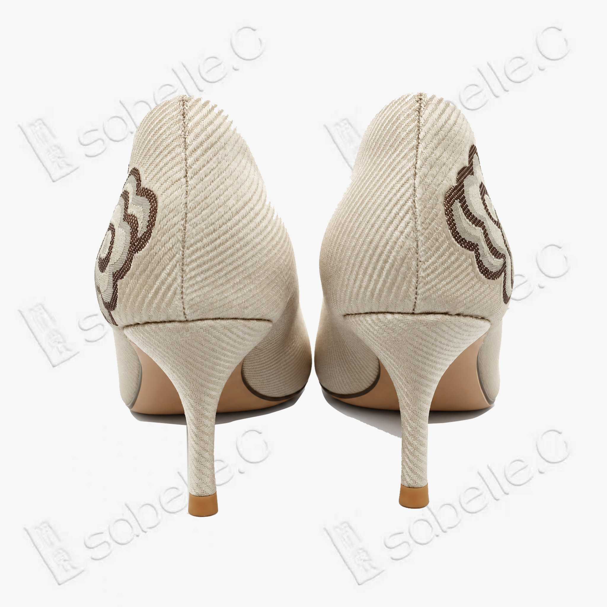 Gambiered Canton Silk Heels -  香雲紗尖頭高跟鞋