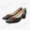 Gambiered Canton Silk Heels -  香雲紗尖頭高跟鞋