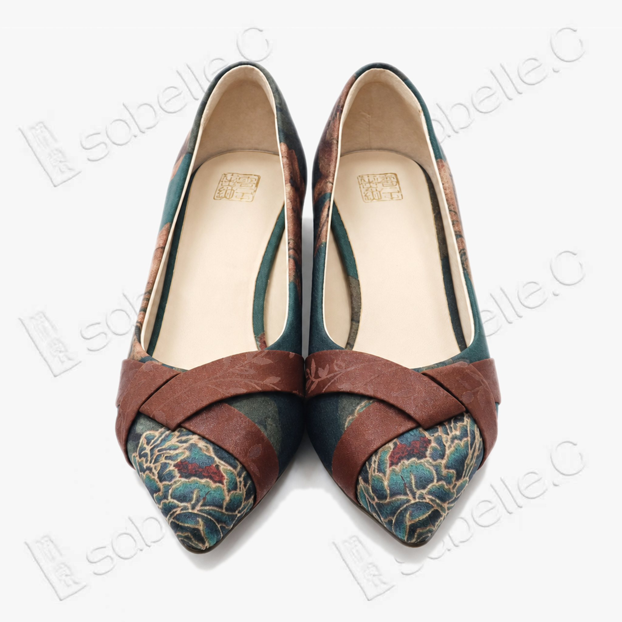 Gambiered Canton Silk Heels -  香雲紗尖頭高跟鞋