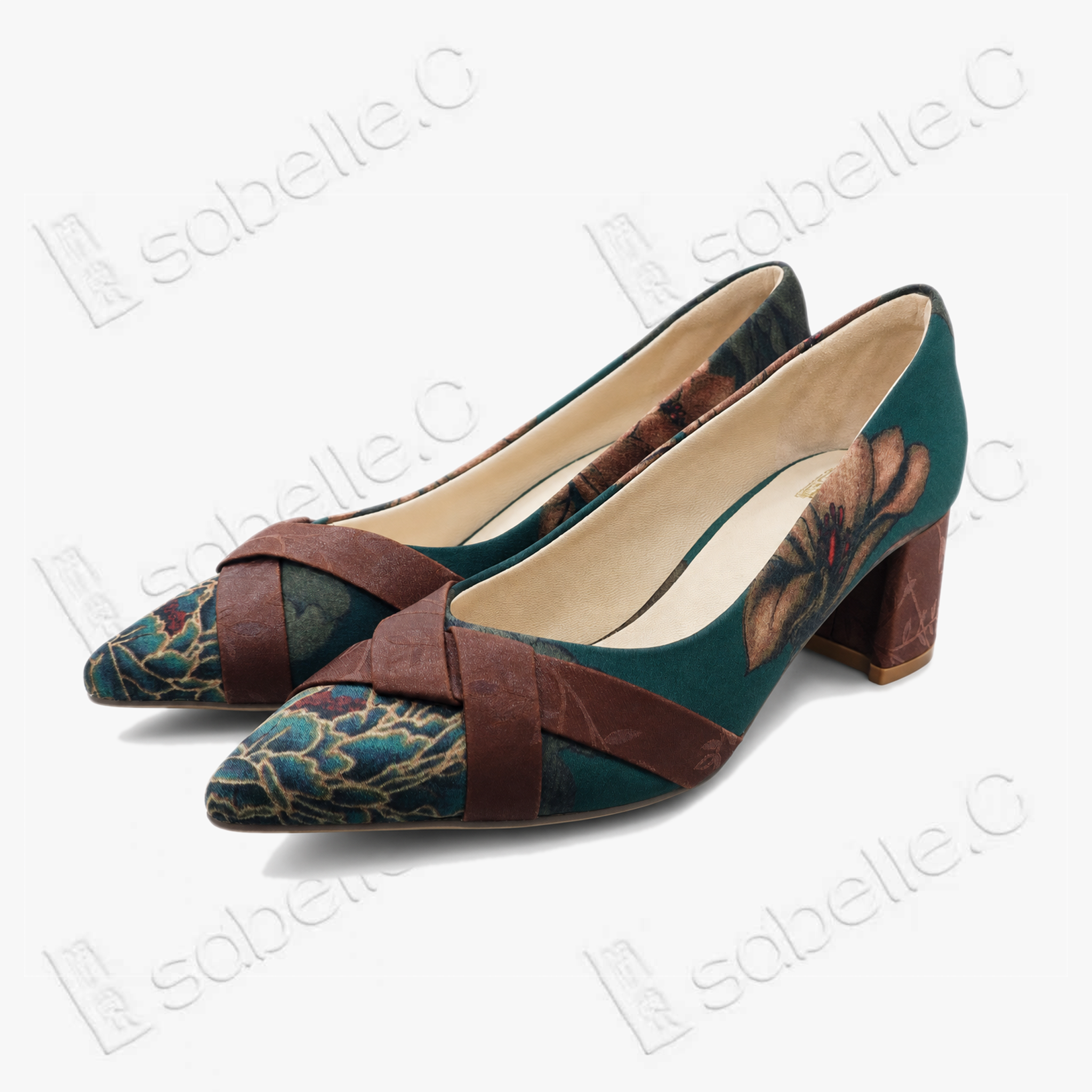 Gambiered Canton Silk Heels -  香雲紗尖頭高跟鞋