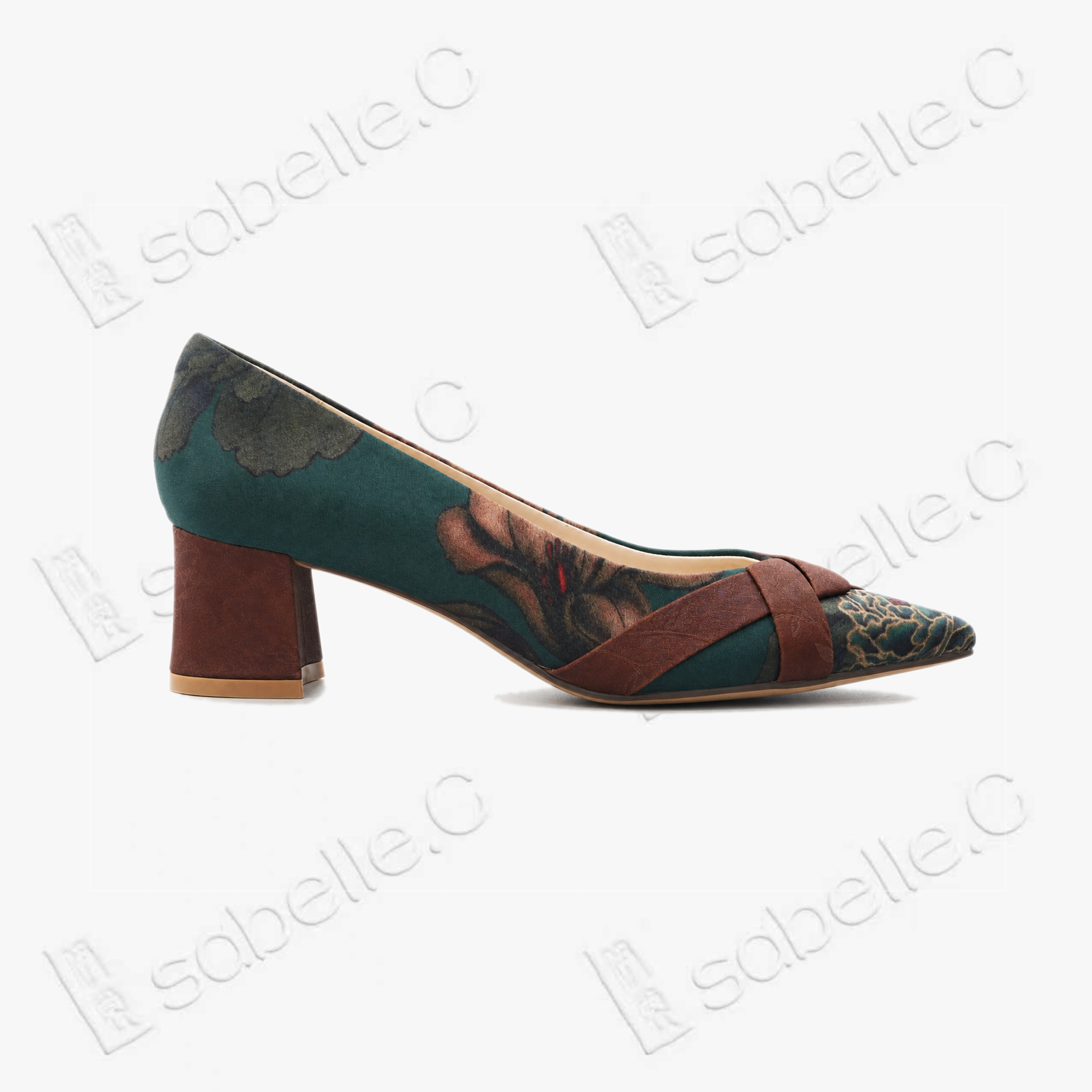 Gambiered Canton Silk Heels -  香雲紗尖頭高跟鞋