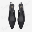 Gambiered Canton Silk Sling‑back Heels - 香雲紗後絆帶高跟鞋