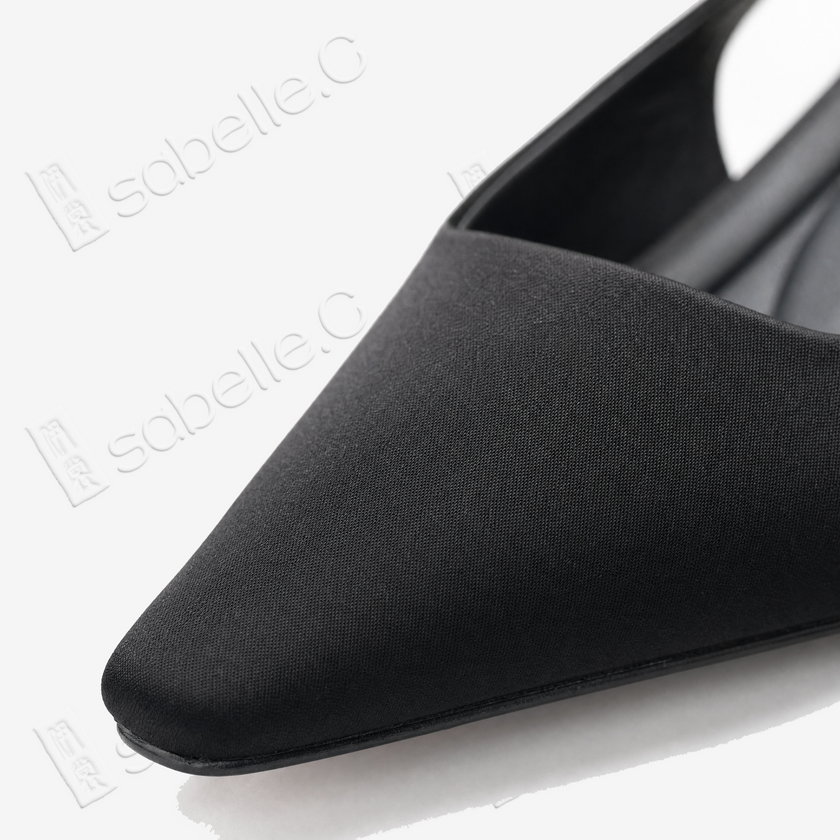 Gambiered Canton Silk Sling‑back Heels - 香雲紗後絆帶高跟鞋