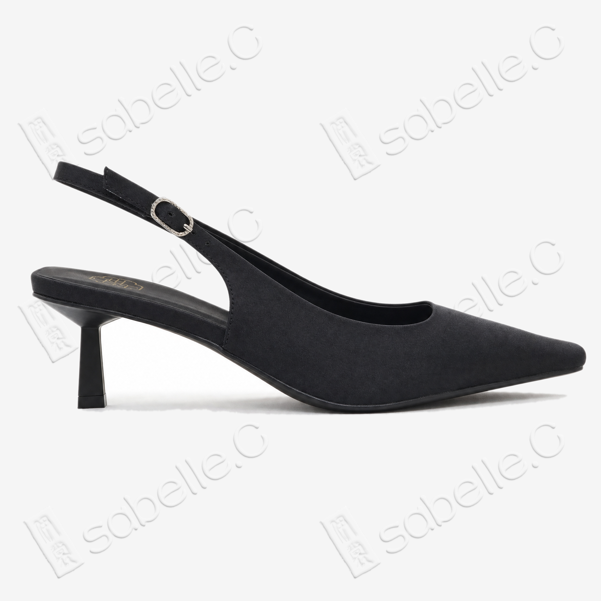 Gambiered Canton Silk Sling‑back Heels - 香雲紗後絆帶高跟鞋