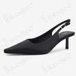 Gambiered Canton Silk Sling‑back Heels - 香雲紗後絆帶高跟鞋