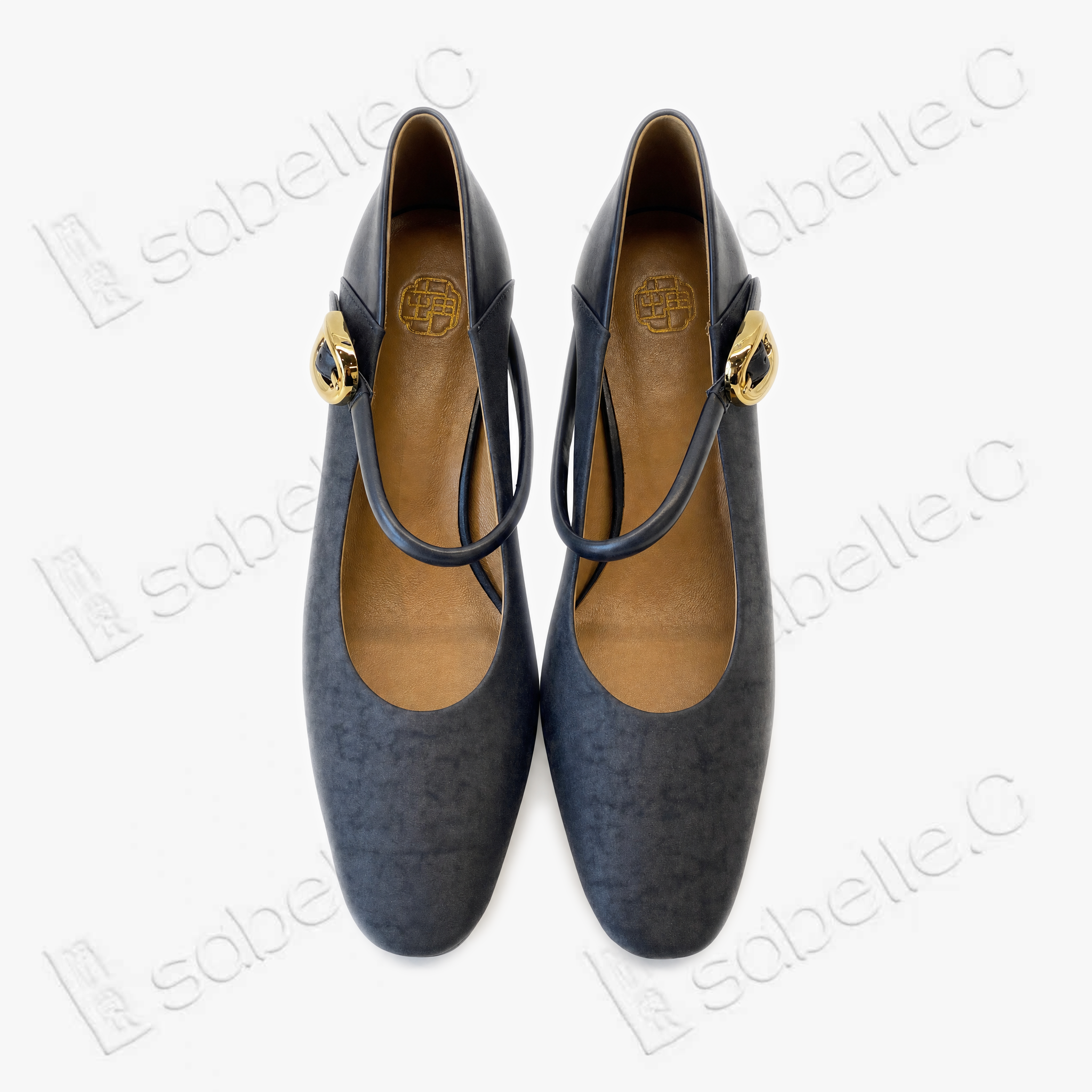 Crackled-Texture Gambiered Canton Silk Buckle Heels - 龜裂紋香雲紗高跟鞋