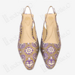 Bao‑Xiang Song Brocade Sling‑Back Heels - 宋錦寶相花高跟鞋