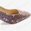 Bao‑Xiang Song Brocade Sling‑Back Heels - 宋錦寶相花高跟鞋