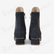 Gambiered Canton Silk Heel Ankle Boots - 香雲紗尖頭短靴