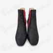 Gambiered Canton Silk Heel Ankle Boots - 香雲紗尖頭短靴