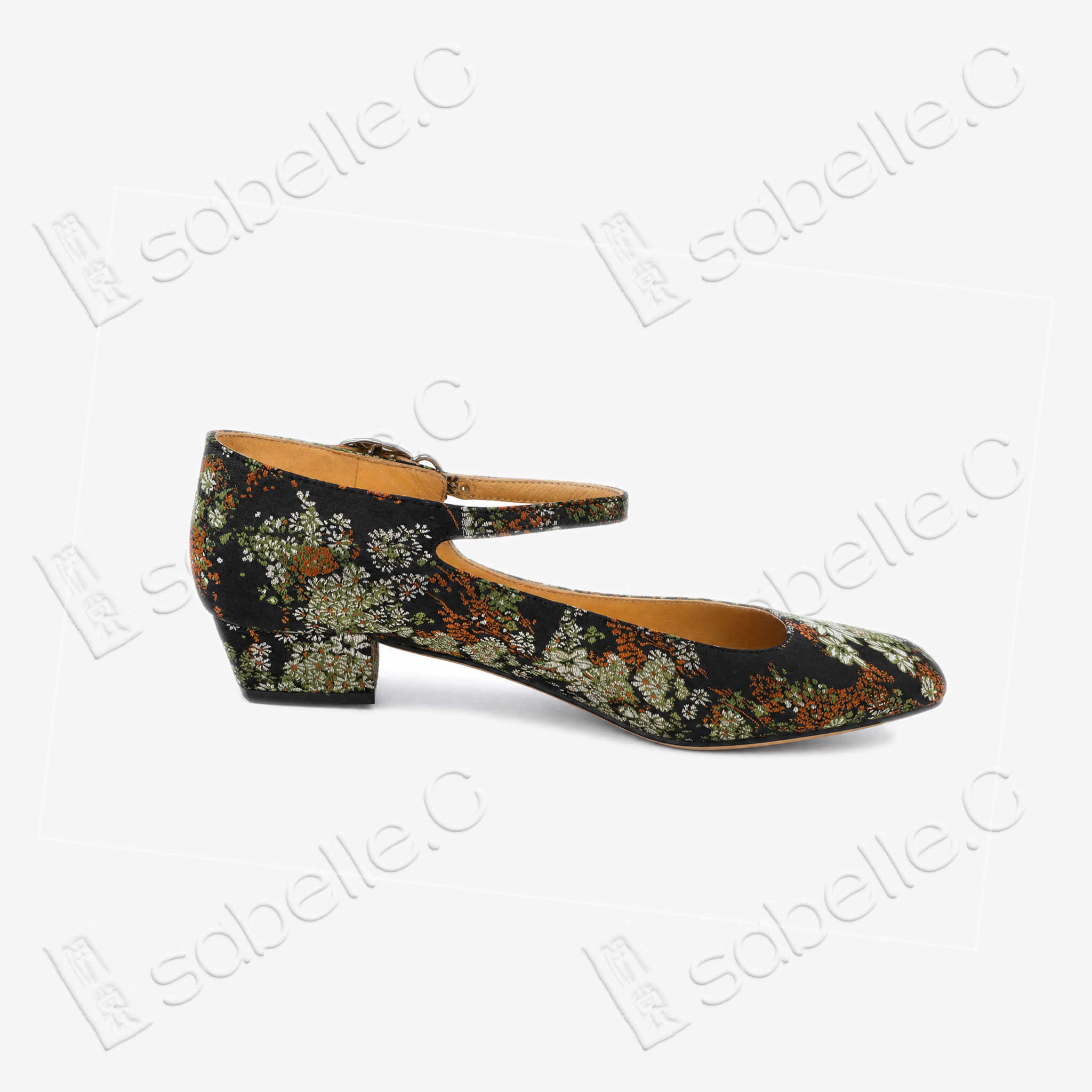 Song‑Brocade Floral Mary‑Jane Heels - 宋錦瑪麗珍高跟鞋